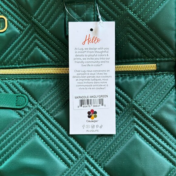 Lug Wicked x Lug Paddle Carry-All Tote Wickedly Green *As Is* - Picture 14 of 14